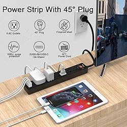 6Ft Power Strip Surge Protector - Yintar Extension