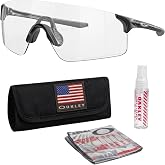 Oakley EVZERO BLADES OO9454 Shield Sunglasses With Official Eyewear Kit | Men and Women &bull; Wraparound Shield Design &bull; O Matter Frame &bull; Unobtainium Earsocks &bull; Impact Protection &bull; Wide Field of View