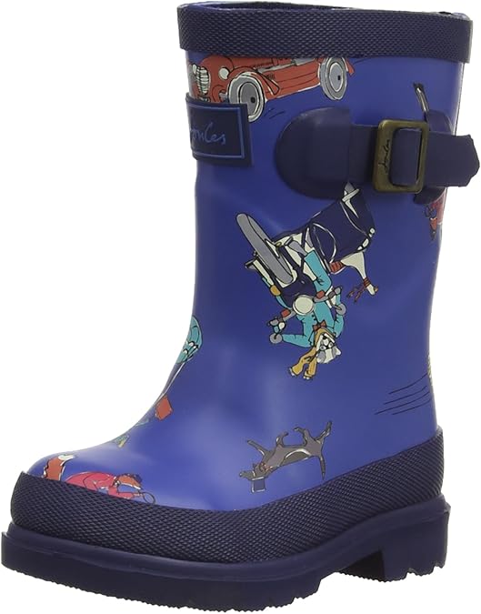 JOULES Boys Baby Boys Printed Welly Wellington Boots R_BABYWELLYB Jolly Joules Blue 4 UK Child