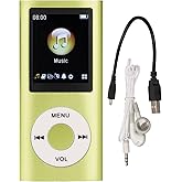 MP3 Player MP3 Player Stylish Lossless Sound Slim 1.8 Inch LCD Screen Portable Digital Player/Video/Voice Record/FM Radio/E-Book Reader/Photo Viewer(Green)