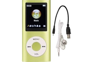 MP3 Player, 64GB Music Player Lossless Music Slim 1.8 Inch LCD Screen Portable MP3 Music Player, Includes Charging Cable and 