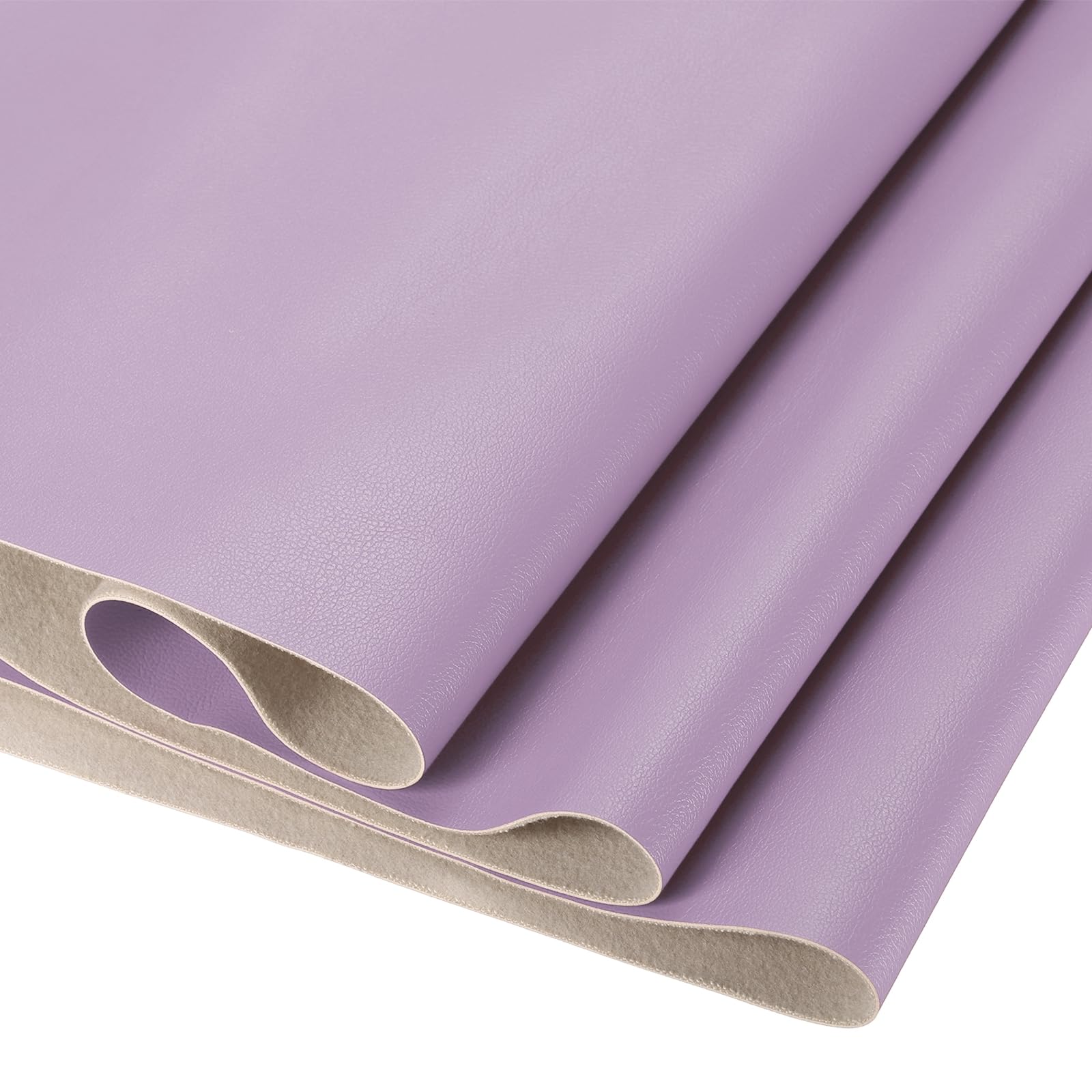 DMiotech 1 Pack 14 Inch x 53 Inch Faux Leather Strip Furniture Cover Napa Skin Light Purple PU Leather Roll for Handmade DIY Craft Projects