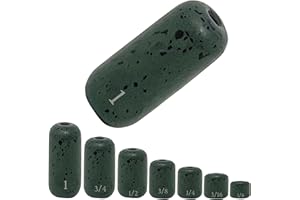 Reaction Tackle Tungsten Barrel Weights, Fishing Sinkers, Egg Shaped Tungsten Fishing Weights Used for Carolina Rig Bass Fising for Freshwater or Saltwater Fish - Size Stamped on