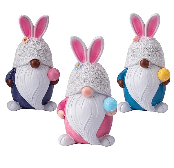 ANLEMIN EASTER GNOMES DECORATIONS BUNNY ELF FIGURINES FOR...