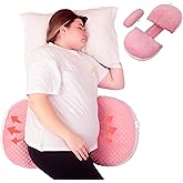 Melo Mama Pregnancy Wedge Pillow | Maternity Pillow | Portable Pregnancy Pillow | Suitable for Back & HIPS | Ideal for Sleep, Rest & Sitting | Removable Washable Cover