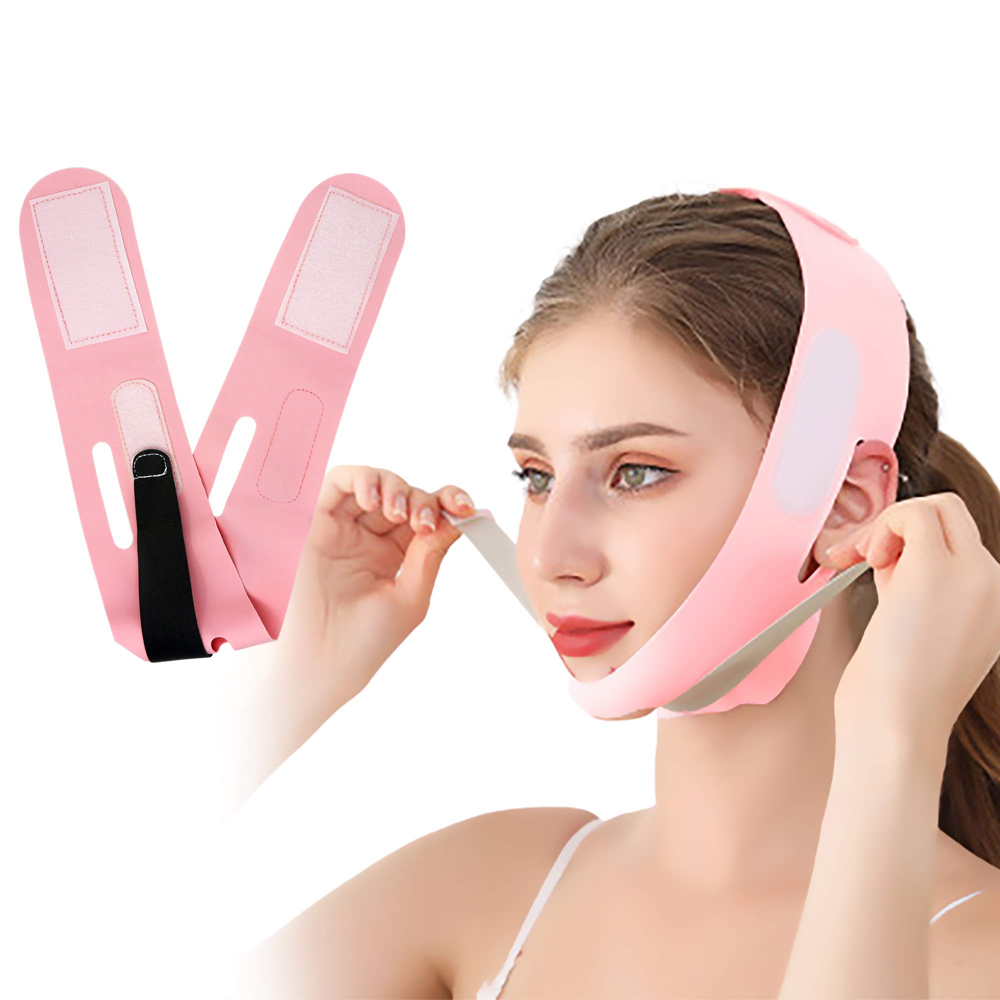 Ultra Soft V Line Chin Strap Cheek Lifting Double Chin Reducer Strap Face Slimming & Firming Neck Mask Anti Wrinkle Belt By Aromabelle