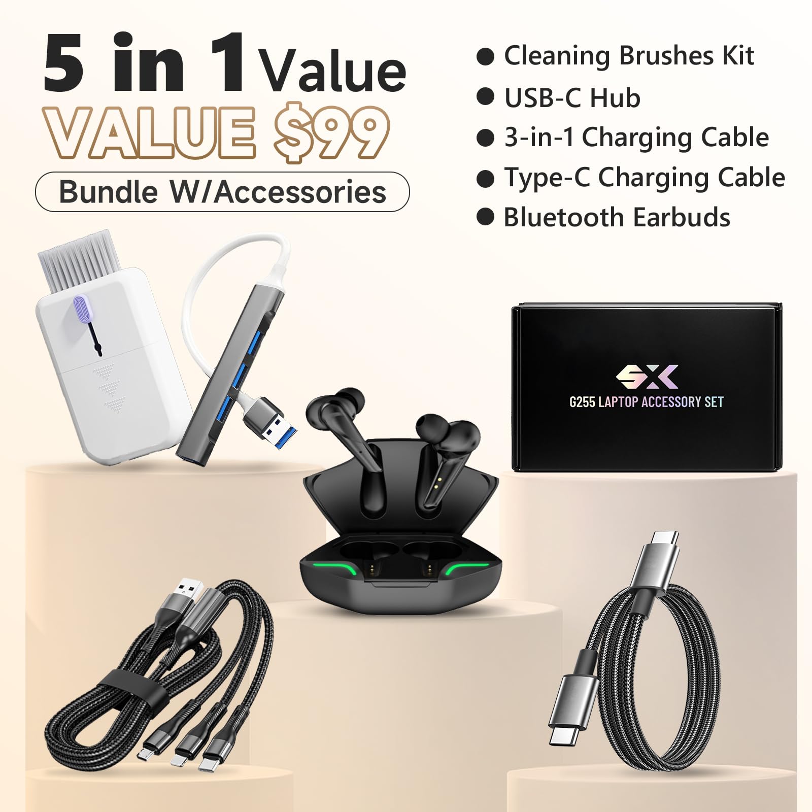 Laptop empresarial HP 255 G10 con pantalla IPS FHD de 15,6", AMD Ryzen 7 7730U (8 núcleos), 32 GB de RAM, 1 TB SSD, Windows 11 Pro, Copilot AI, WiFi 6, Bluetooth, teclado numérico, con caja de kit de accesorios G255 Pro