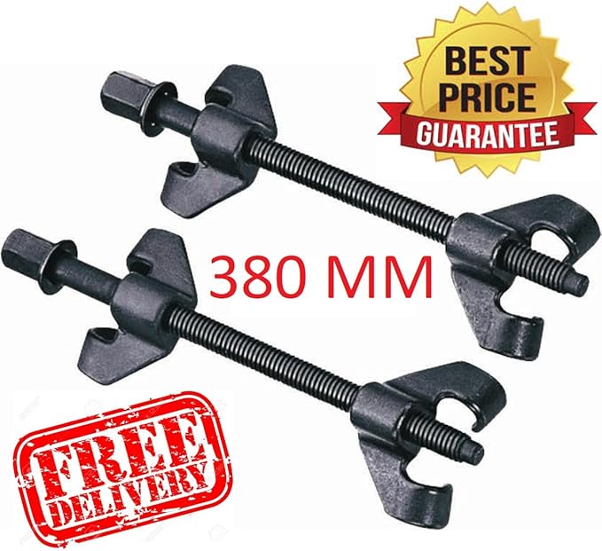 Pair of Heavy Duty Coil Spring Compressor Clamps 380mm Professional