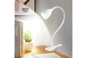 EJIAXIN Desk Lamp for Home Office - Shroommate Clip on Light and Bed Headboard Lamp, Bedside Gooseneck Table Lamp, Clip on Li