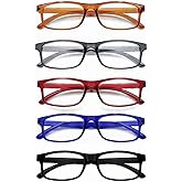 CVVTSPE 5 Pack Reading Glasses Blue Light Blocking,Reading Glasses for Women Men,Anti UV/Glare Filter Lightweight Eyeglasses