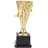 Juvale Award Trophy - 1st Place Gold Plastic Trophy for Sports Tournaments, Competitions, (8 in)