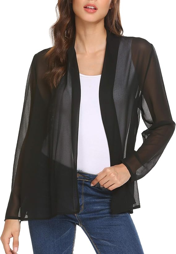 long sleeve sheer cardigan