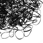 Eboot 500 Pcs Black Hair Elastic Mini Rubber Bands 3 mm Small Hair Ties | Mini Rubber Bands, Easy Glide Hold Styling Small Hair Ties Ponytail Elastics Holders for Braids