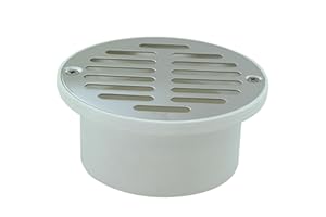 EZ-FLO 3 Inch x 4 Inch PVC General Purpose Drain with Stainless Steel Strainer, 15322
