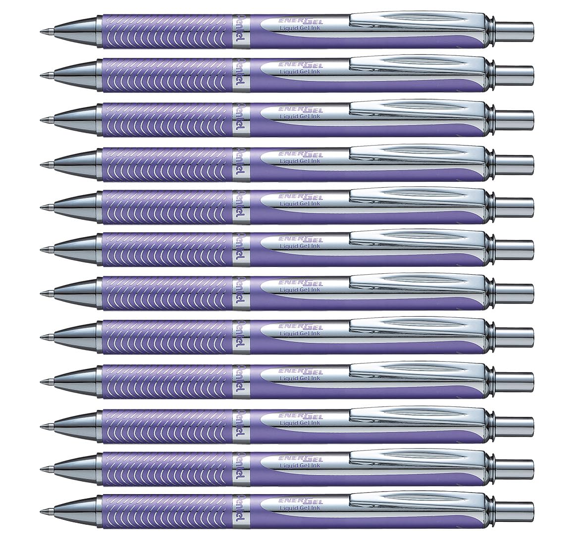 Pentel 0.7 mm Tip EnerGel Sterling Black Ink Pen - Violet (Pack of 12)