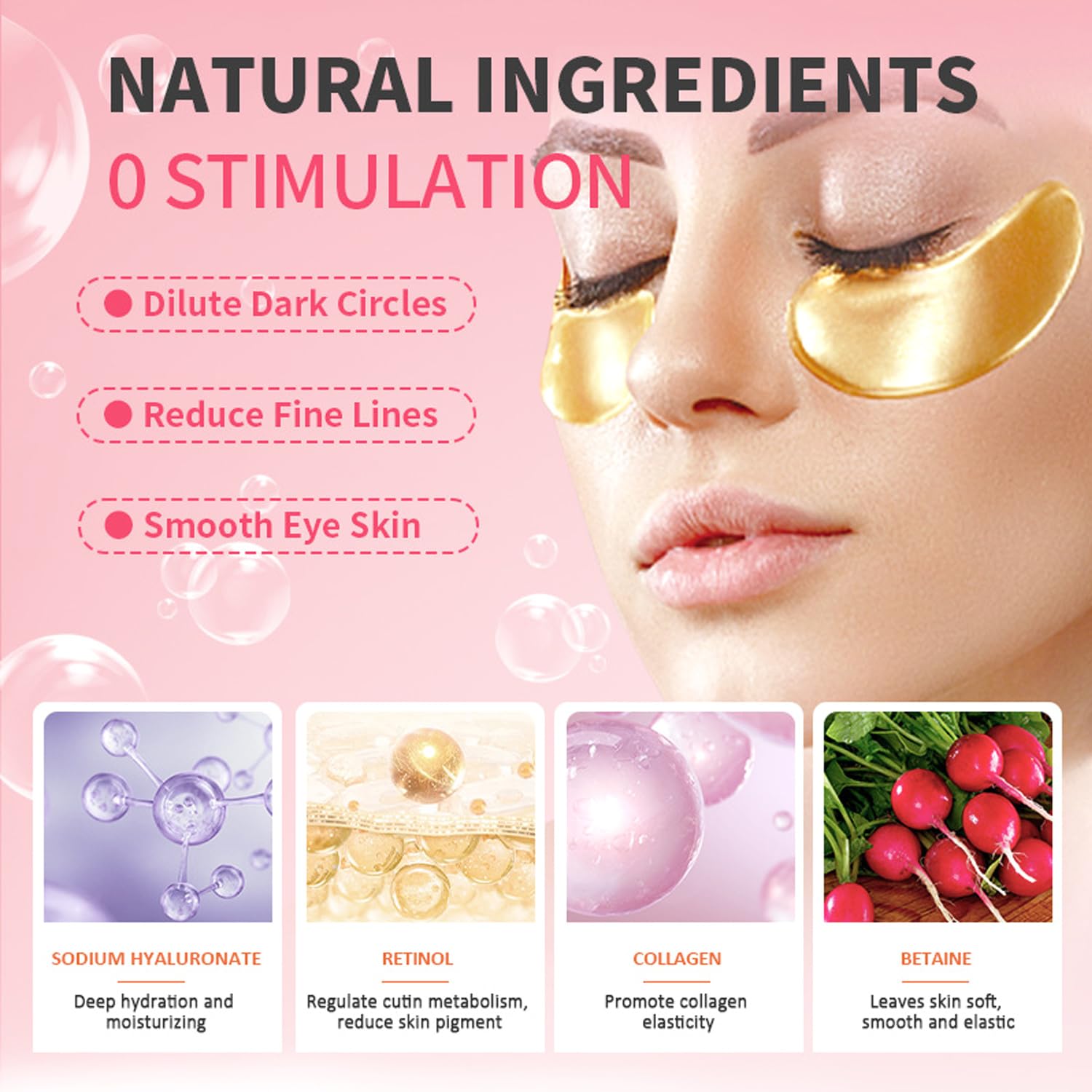 30 Pairs 24K Gold Eye Masks & Lip Masks, Crystal Collagen Gel Under Eye Patches for Puffiness and Dark Circles, Hangover Kit, Bulk Gifts, Party Favors Adults, Bachelorette Party Accessories, Skincare