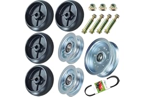 POSFLAG 2 Pack GY20067 Idler Pulley JD with GY20629 Idler Pulley GX21833 Belt GX10168 Deck Wh EEL Replaces GY22172 JD GY22172 Pulley, JD Part GY22082 Idler Pulley, GY20110