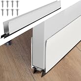 Pushglossy 1 Pack 35.5inch Storm Door Sweep Replacement Bottom Sweep, White | with Screws, Replacement Expander for 1" Thick Security Storm Door Weather Stripping Bottom, Drafts Dust, Easy Install