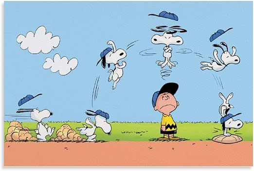 Decoración de pared de Snoopy para niños, decoración de pared en lienzo