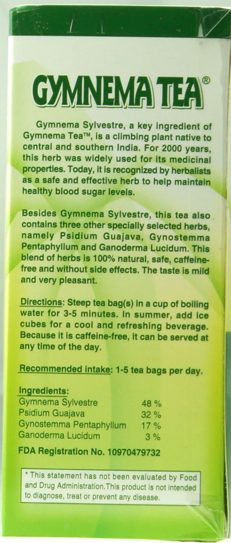 Gymnema Green Tea For Diabetics, No Caffeine Buy Online in Canada at