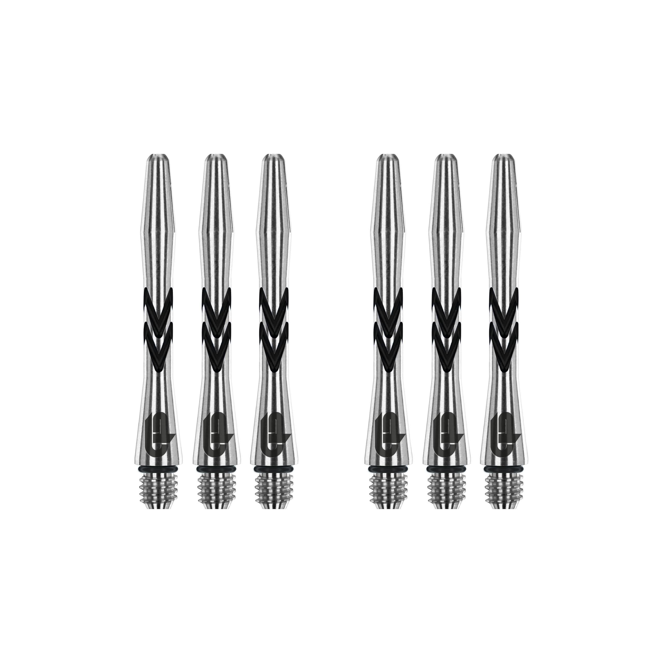 RED DRAGON Gerwyn Price Iceman V-Groove Aluminium with Logo Short Black Stems