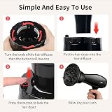 AISEELY Universal Hair Diffuser for Curly Hair 1.57-2.7in Nozzles view 4