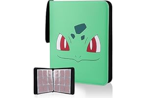 OTHRAN Card Binder for Pokemon 900 Pockets, Trading Card Binder 9-Pockets Card Holder Binder Card Collection Binder Book Case Album Storage Organizer with 50 Removable Sheets for Boys Girls Organized (Green)