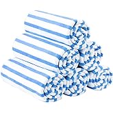 JML Microfiber Beach Towels, Large Bath Towel Set for Adult, 6 Pack, 27" x 55" - Cabana Stripe - Absorbent, Quick Dry for Pool, Bathroom, Sport, Yoga, Camping, Swimming, Dorm, Summer Party, Blue