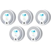 X-Sense Smoke Detector Carbon Monoxide Detector Combo, SC07, 5-Pack | 10-Year Sealed Battery (Not Hardwired), 2-in-1 Smoke &amp; CO Detection, LCD Display, UL 217 &amp; UL 2034 Certified