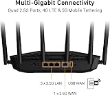 ASUS TUF Gaming BE6500 WiFi 7 Router Dual Band 6500 Mbps 4K-QAM MLO view 3