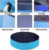 Jsdoin Large Foldable Dog Pool PVC Non-Slip Paddling Pool 120x30cm view 5