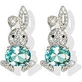 Easter Earrings for Women Cute Rabbit Bunny Earrings Peeps Spring Jewelry Gifts Easter Basket Stuffers Dresses Outfit Accessories