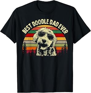 Best Doodle Dad Ever Funny Goldendoodle Dad Vintage Gifts T-Shirt