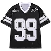 Tisfeer Oversized Tshirts for Men Women Graphic Tees Y2k Tops Jersey Shirts V Neck Short Sleeve Summer Fashion Clothes