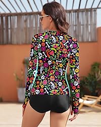 WOWENY Women Rash Guard Long Sleeve Swim Shirts UPF