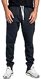 ProGo Men's Casual Jogger Sweatpants Basic Fleece Marled Jogger Pant Elastic Waist