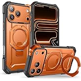 SUPCASE for iPhone 17 Pro Case with Kickstand (Unicorn Beetle Grip), [Camera Control Cover] [Compatible with MagSafe] [Military-Grade Drop Protection] Heavy Duty Magnetic Phone Case, Coral