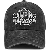 Splash Brothers Customized Funny Camping Mode Hat for Men Women, Adjustable Embroidered Glamping Baseball Cap