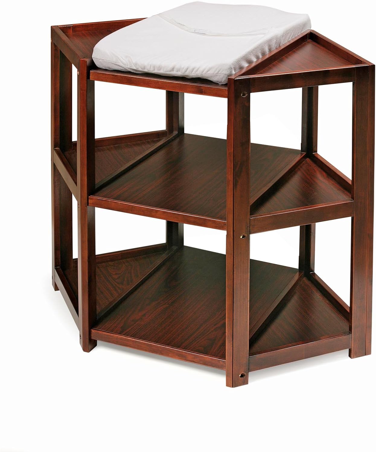 badger basket diaper corner baby changing table with hamper and basket