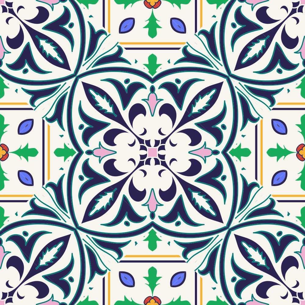 Create Your World Tile Sticker 15 x 15cm (pack 18) Large Tile Moroccan A