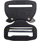 AUSTRIALPIN COBRA Pro Style Quick Release Belt Bag Luggage Backpack Adjustable Buckle (38mm (1.5"), Black Matte)
