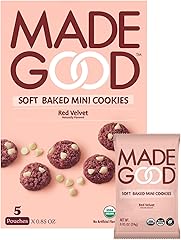 MadeGood Red Velvet Soft-Baked Cookies, 0.85oz Each, Organic Snacks
