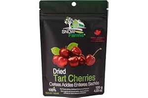 Snow Farms Whole Dried Tart Cherries, 100% Natural Dried Fruit,120g