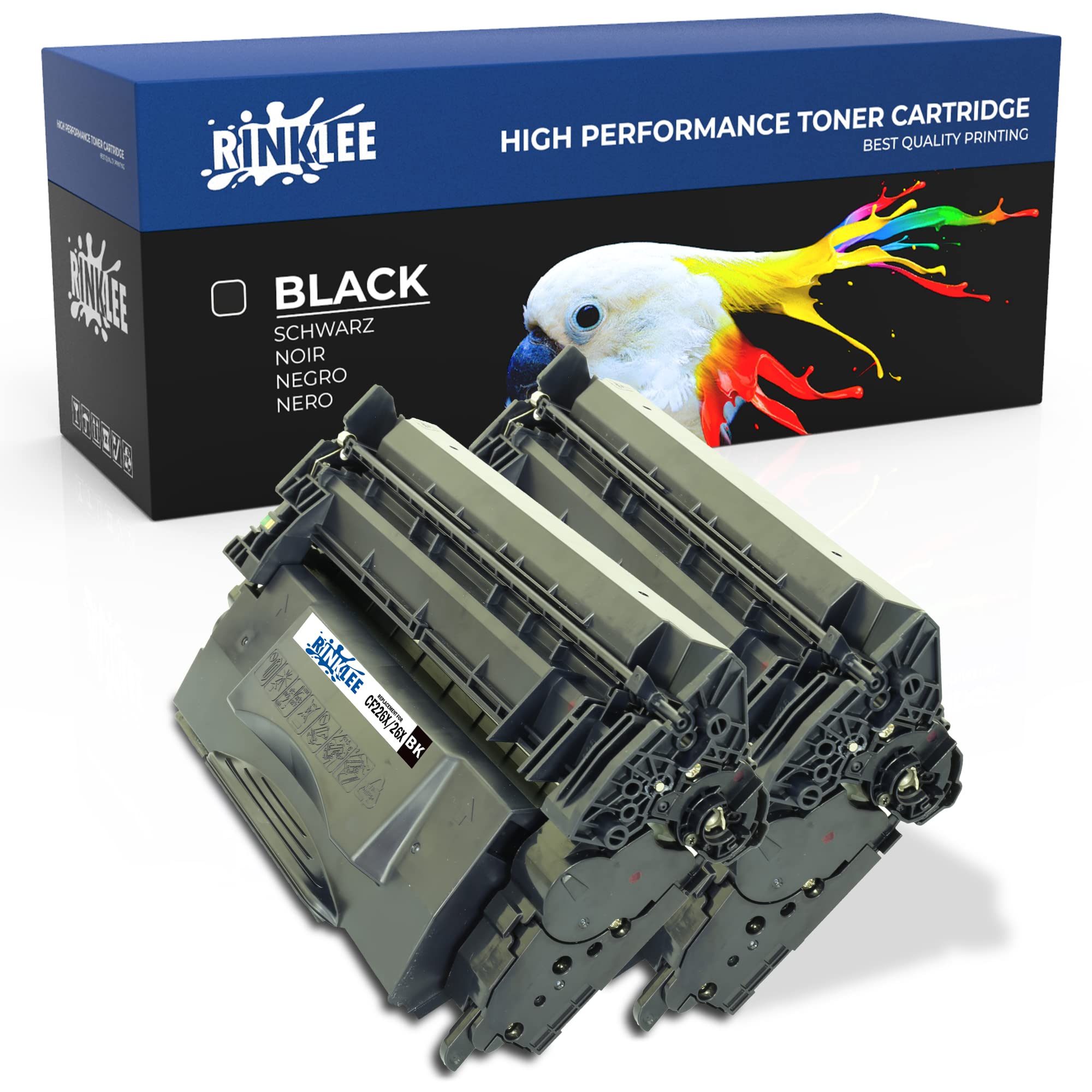 RINKLEE Toner Cartridges Replacement for CF226X CF226A Compatible with HP LaserJet Pro M402dw M402dn M402n MFP M426dw MFP M426fdw M402d MFP M426fdn M402dne MFP M426n MFP M426dn MFP M426fw | 2 Black