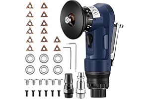 AIERPO 2 in 1 Pneumatic Chamfering Tool - Mini Air Chamfer Tool for C & R Deburring, 45° Arc Corner Beveling Machine for Metal, Acrylic, Wood (Blue)