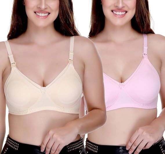 Women's Breast Feeding Maternity Bra for Milk Feeding Elastic Straps for Nursing