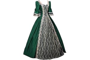 GOFLIC Women's Victorian Rococo Dress 18Th Century Dress Renaissance Medieval Costume Party Masquerade Queen Lace Ball Gown