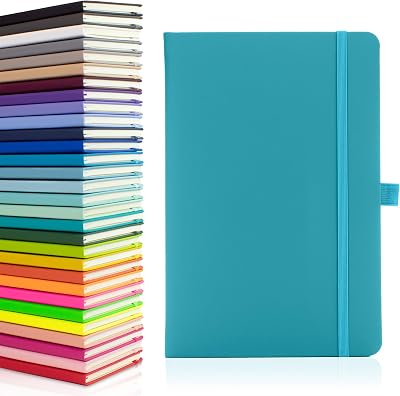 Notes London Eco A5 Notebook Medium Hardback Teal Vegan Leather