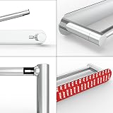 WZRUA Self Adhesive Toilet Roll Holder Chrome Double Post Pivoting Arm view 5