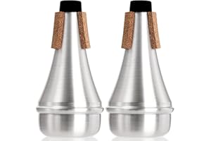 Pumtus 2 Pack Trumpet Mute, Aluminum Practice Mute Silencer, Lightweight Mini Trumpet Practice Mute for Jazz, Beginners and Students